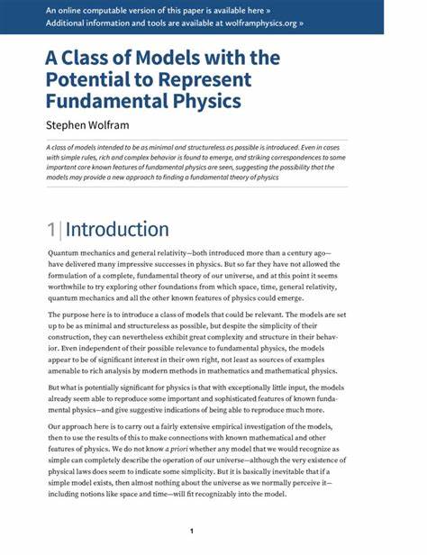 A Class of Models with the Potential to Represent Fundamental Physics