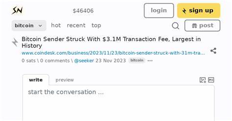 Bitcoin Sender Struck With $3.1M Transaction Fee, Largest in History - CoinDesk