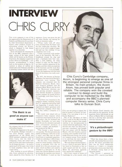 Computer Interviews Chris Curry