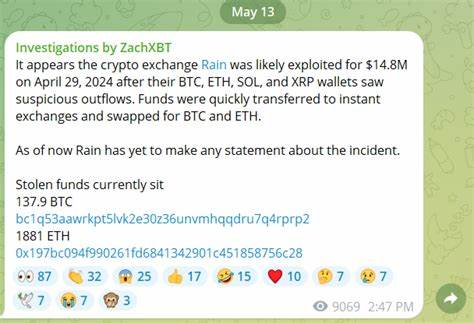 Rain Exchange Likely Exploited of $14.1 Million in Crypto 2 weeks ago: ZachXBT - Cryptonews
