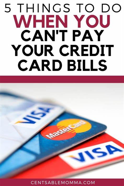 5 things to do if you can’t pay your credit card bill