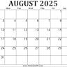 August 2025 calendar | free printable calendars