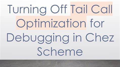 How to Debug Chez Scheme Programs (2002)