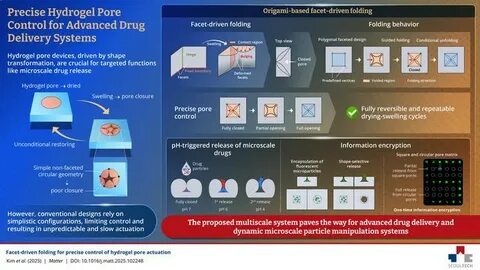 Facet-driven folding for precise control of hydrogel pore actuation