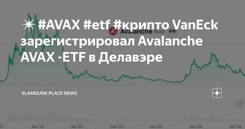 VanEck Registers Avalanche ETF In Delaware, Sparks AVAX Recovery - TronWeekly