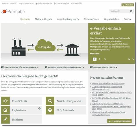 Startseite - e-Vergabe, die Vergabeplattform des Bundes