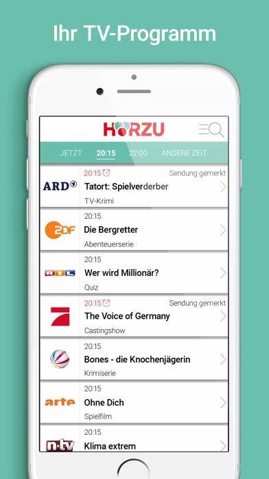 Das Fernsehprogramm von Hörzu