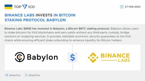 Binance Labs invests in Bitcoin staking protocol Babylon - The Block