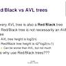 Comparing a red-black tree to a B-tree