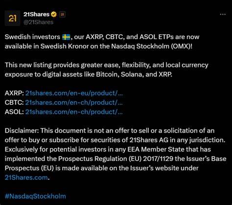 Nordic Crypto Expansion: 21Shares Lists Five New ETPs in Stockholm - MSN