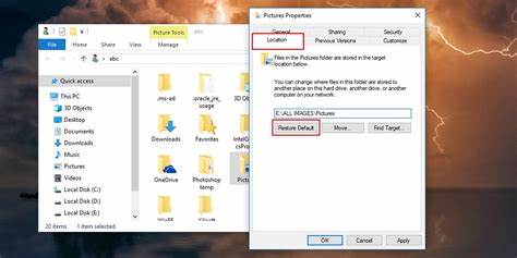 Restore Default Location of Personal Folders in Windows 10