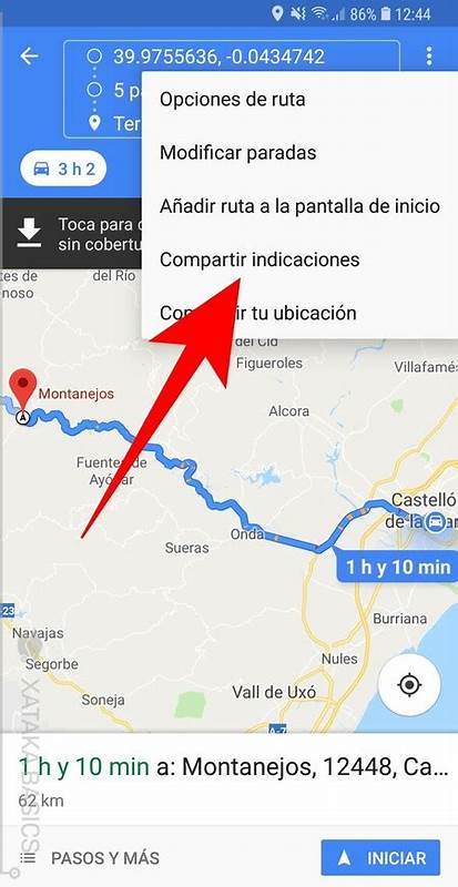 Obtener indicaciones y mostrar rutas en Google Maps