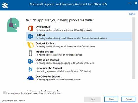 Microsoft Support and Recovery Assistant for Office 365