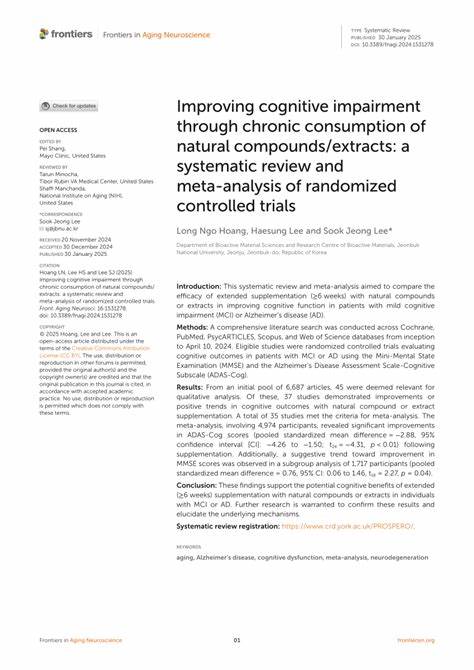Effects of natural extracts in cognitive function: systematic meta-analysis