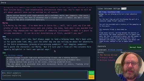 Intra: Design notes on an LLM-driven text adventure