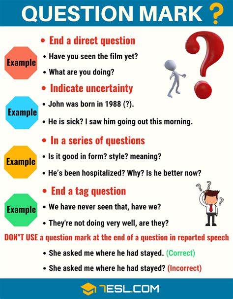 How to use question marks