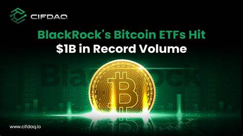 Massive Day For BlackRock's Bitcoin ETF As Trading Volume Reaches 