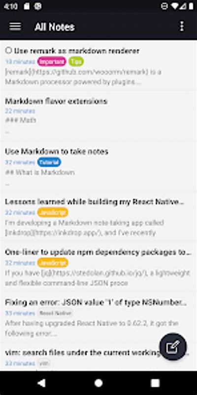arkdown note app for writers, students, professionals, and creators