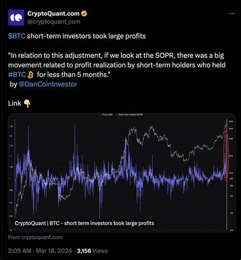 Large Bitcoin Investors Realize $1.54 Billion in Profits but Rally Still Intact: CryptoQuant