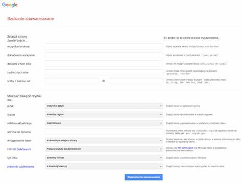 Google – Szukanie zaawansowane