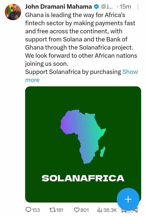 Ghanaian President John Mahama's X Account Hacked, Used To Promote Crypto Scam