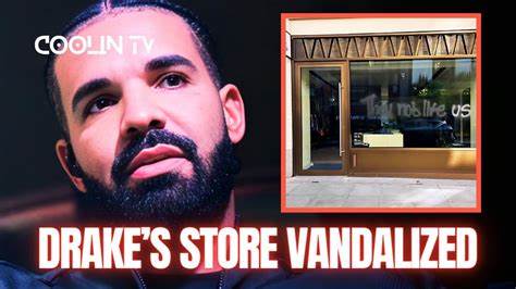 Drake’s London OVO Store Vandalized With Kendrick Lamar’s “Not Like Us” Lyrics - Yahoo Entertainment