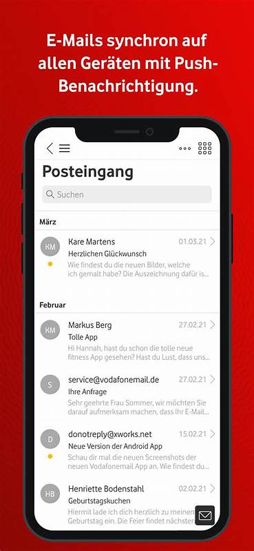 Vodafone E-Mail & Cloud - Kundenportal