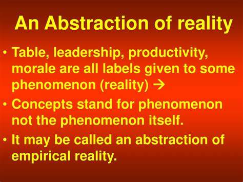 An Abstraction of Reality