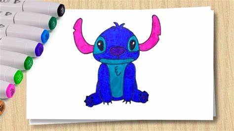 Как да нарисувате Стич от Лило и Стич 