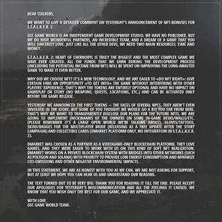 S.T.A.L.K.E.R. 2 Game Cancels Its NFT Plans After Backlash - Decrypt