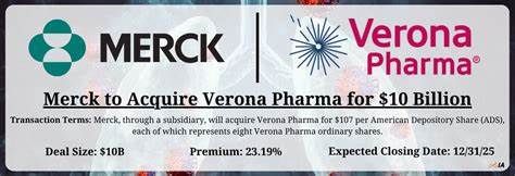 Verona Pharma Stock Jumps 21%. It’s Being Bought for $10 Billion by Merck