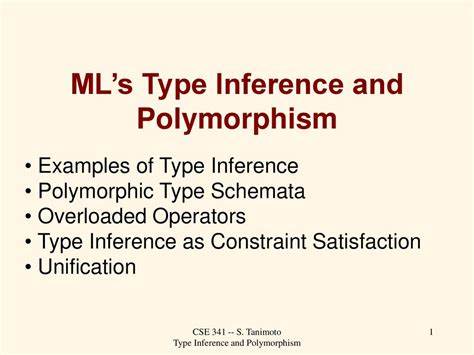 Notes on Type Inference and Polymorphism