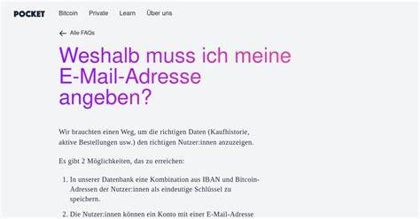 Warum muss ich meine Email-Adresse eingeben?