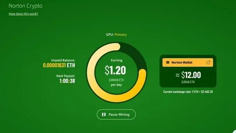 Norton 360 antivirus now lets you mine Ethereum cryptocurrency - BleepingComputer