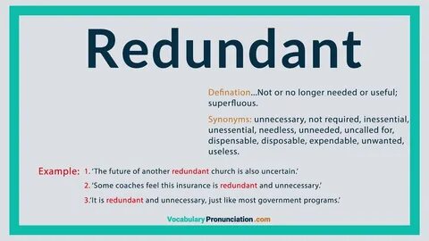 What I found most chilling about the way some redundancies are handled