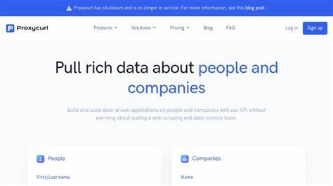 LinkedIn Scraping Startup ProxyCurl Shuts Down