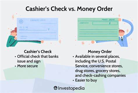 Cashier's check vs. money order: What's the difference?