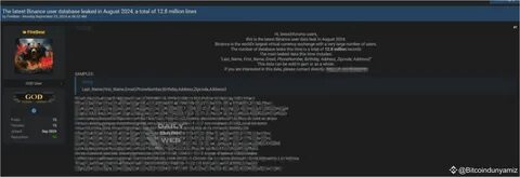 Hackers Claim to Sell Over 100,000 Gemini and Binance User Records on Dark Web - Coinchapter