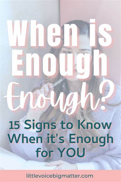 When is Enough Enough? -or- When Enough is Enough [video]