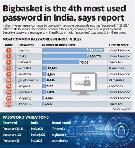 Bigbasket the 4th most used password in India - StartupNews.fyi
