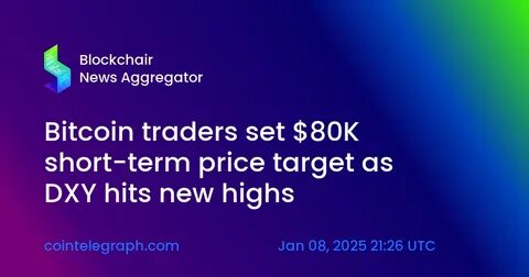 Bitcoin traders set $80K short-term price target as DXY hits new highs - TradingView