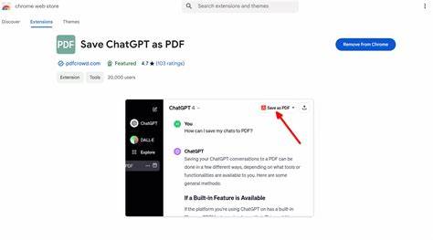 ChatGPT PDF Exporter Chrome Extension – Save Full Chats Instantly