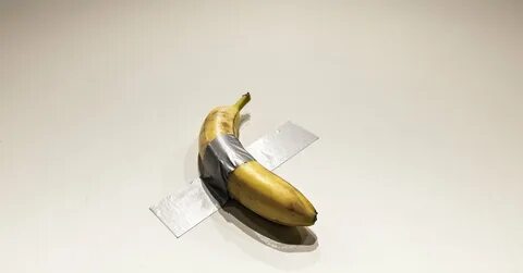 Duct-taped banana artwork auctioned for $6.2m in New York - BBC
