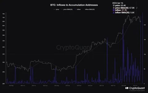 25,000 Bitcoin Transferred to Accumulation Addresses, Worth $1.60 Billion - Blockchain Reporter