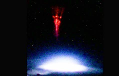 Red Sprite Transient Luminous Event Photographed from ISS