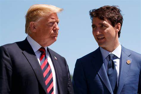 Justin Trudeau announces 25% retaliatory tariffs on US goods after Trump's tariffs hit Canada - Yahoo News