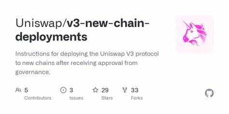 Instructions for deploying the Uniswap V3 protocol to new chains after receiving approval from governance