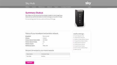 Accessing your Sky router settings page 192.168.0.1
