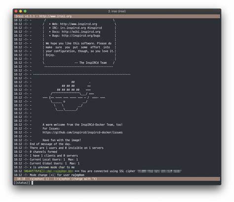 Irssi: IRC Client in a Docker Image