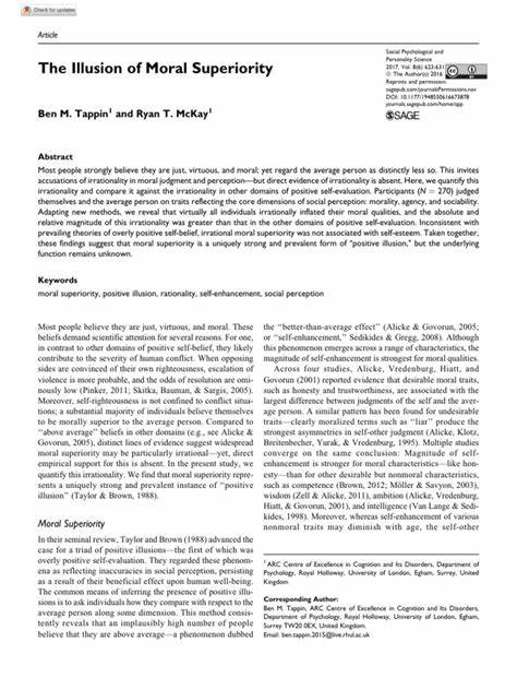 The Illusion of Moral Superiority